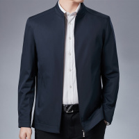 【COMEACROSS】男立领风衣休闲气质修身高端商务夹克外套春秋