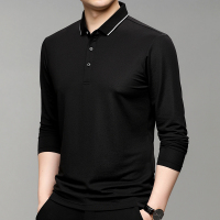【铂瑟】2020-1秋冬长袖新款男士翻领T恤贴身舒适