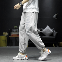 【HY&CO】2020秋款休闲裤男日系宽松印花字母长裤B沙发