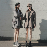 【秀衣记】2020秋装格子西装套装时尚女套装套裙