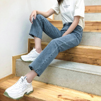 【秀衣记】女装韩版显瘦极简高腰九分裤YY