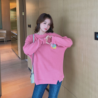 【秀衣记】秋冬新款抓绒韩版卫衣加长袖米色