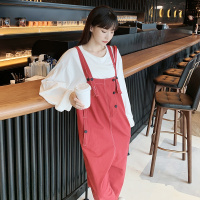 【秀衣记】工装裤2020新款秋季韩版百搭休闲阔腿连体裤米色