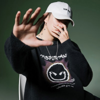 【秀衣记】日系2020秋冬新款oversize垂感笑脸毛衣男潮针织衫G