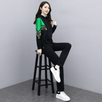 【COMEACROSS】休闲运动套装女2020年秋季新款时尚气质罗马撞色套装潮