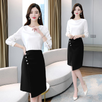 【COMEACROSS】2020秋季新款气质时尚优雅两件套裙