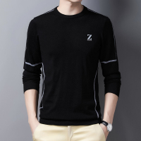 【COMEACROSS】圆领棉羊毛衫男秋冬百搭套头休闲时尚气质针织打底毛衣F