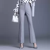【铂瑟】职业OL微喇裤女秋季新款高腰西装喇叭裤女长裤