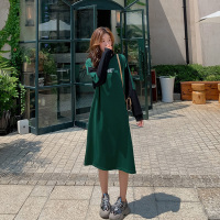 【秀衣记】秋季新款拼色长款卫衣连衣裙