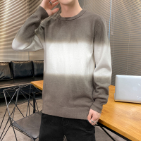 【秀衣记】韩版秋秋季圆领渲染色毛衣男潮流帅气毛线衫初中高中款打底