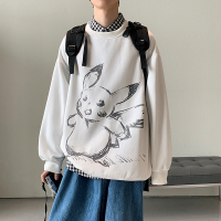 【秀衣记】2020秋冬新款男g闲宽松皮卡丘印花卫衣