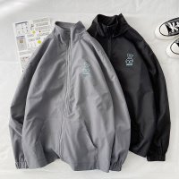 【HY&CO】秋季新款港风宽松版立领夹克男小熊印花外套上衣