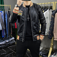 【COMEACROSS】2020秋冬新款青年修身型青秋休闲皮衣