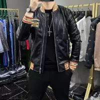 【COMEACROSS】2020秋冬新款青年修身型青秋休闲皮衣
