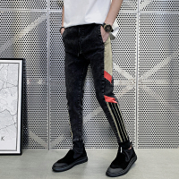 【COMEACROSS】牛仔裤男工装束脚裤微垮社会精神小伙哈伦牛仔九分裤