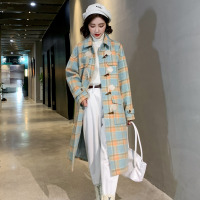 【秀衣记】2020年秋冬季新款设计自主图长款大衣外套