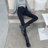 【秀衣记】2020秋冬时尚港味个性弹力九分裤韩版百搭ins高腰牛仔裤女