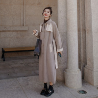 【秀衣记】现新款气质毛呢复合格子外套