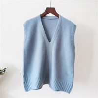 【秀衣记】毛针织衫女外穿无袖厚款上衣中长女修身外搭套头毛衣马外套甲背心