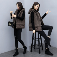 【秀衣记】羊羔毛马甲女秋冬2020新款韩版宽松皮毛一体马甲外穿时尚通勤坎肩
