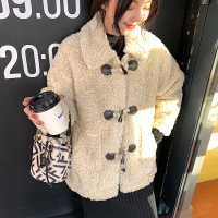 【秀衣记】原保太和牛角扣羊羔毛短