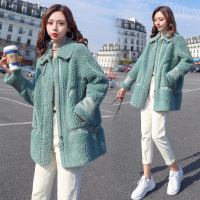【秀衣记】毛呢外套女简约韩版新款2020年秋冬修身纯色显瘦