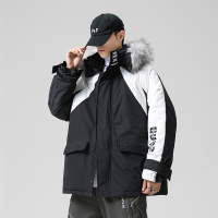 【秀衣记】日系无影墙网红潮牌2020冬新款座山毛领棉衣外套男