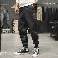 【秀衣记】秋冬牛仔裤男宽松大码哈伦裤日系潮牌束脚裤