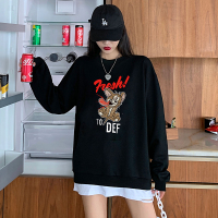 【HY&CO】秋新款2020宽松卡通印花外穿时髦卫衣女韩版街头上衣女