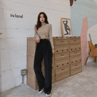 【HY&CO】2020秋冬新款加绒高腰宽松垂坠感丝绒直筒显瘦灯芯绒阔腿裤女