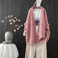 【HY&CO】2020秋秋新款纯色复古流苏针织衫宽松休闲毛衣外套女开衫上衣