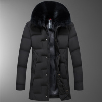 【铂瑟】中老年羽绒服男爸爸外套休闲商务中长款90绒羽绒服