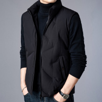 【铂瑟】2020冬季新款男士白鸭绒连帽羽绒马甲男保暖外套