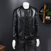 【铂瑟】2020秋装新款潮男个性棒球领夹克外套小羊皮皮衣