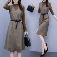 【铂瑟】套裙背带连衣裙女装新款裙子洋气减龄两件套装