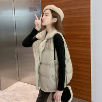 【COMEACROSS】马夹女2020新款韩版马甲背心茧型连帽棉服宽松加厚外套