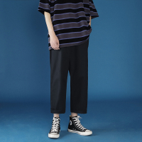 【COMEACROSS】纯色九分裤宽松直筒休闲裤
