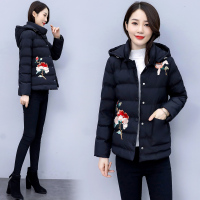 【铂瑟】复古可拆卸连帽刺绣棉衣女2020冬季新款名族风棉袄外套