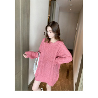 【秀衣记】2020秋装新款韩版中长款套头麻花毛衣女宽松百搭上衣chic甜美线衣