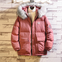 【HY&CO】冬季加厚手晒棉反光变可脱卸毛领棉衣