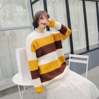 【HY&CO】2020韩版新款拼色毛衣毛衣针织衫