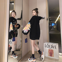 【HY&CO】2020图冬装韩版加绒加厚宽松连帽卡通印花上衣大码女装卫衣女