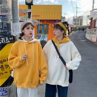 【HY&CO】撞色拼接连帽加绒加厚长袖卫衣闺蜜装连帽舒适百搭卫衣绒衫