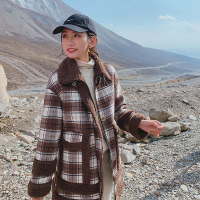 【HY&CO】现年新款咖色翻领毛呢外套