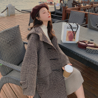 【HY&CO】冬装新款牛角扣毛呢大衣