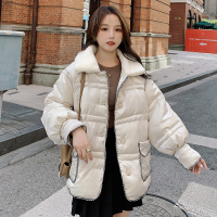 【COMEACROSS】双色花边小香风兔毛短款棉衣F