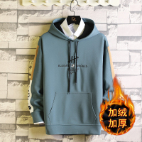 【COMEACROSS】卫衣男连帽上衣加绒加厚冬季宽松保暖秋衣服