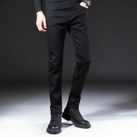 【铂瑟】秋冬加绒牛仔裤男纯黑牛仔裤男加绒牛仔裤男