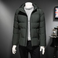 【铂瑟】L-8XL加肥加大胖子休闲宽松可脱卸帽棉服军灰