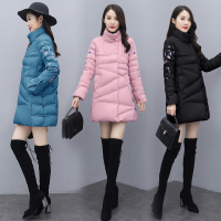 【铂瑟】2020冬季新款简约时尚优雅气质防风盘扣立领保暖舒适中长款棉衣